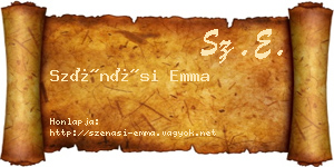 Szénási Emma névjegykártya