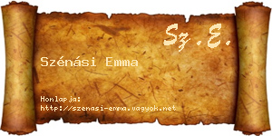 Szénási Emma névjegykártya
